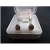 Image 1 : Sterling Silver Genuine Smokey Quartz Earrings