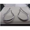 Image 2 : Sterling Silver Twist Hoop Earrings