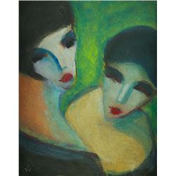 Oil On Panel Pierre Wemaere 1913-2010