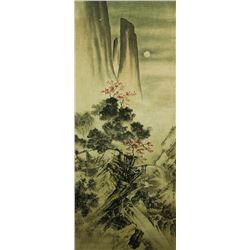 Watercolour On Paper Scroll Tao Lengyue 1895-1985