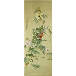 Watercolour on Paper Scroll Tang Xinyu