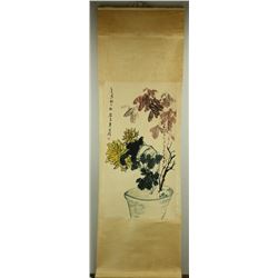 Watercolour on Paper Scroll Wu Changshuo 1844-1927