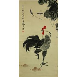 Watercolour on Paper Scroll Wang Xuetao 1903-1982