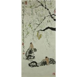 Watercolour on Paper Scroll Li Keran 1907–1989