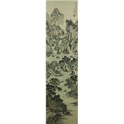 Watercolour on Paper Scroll Zhang Zhiwan 1811-1897