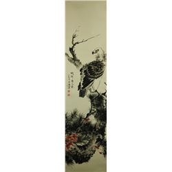 Watercolour on Paper Scroll Wang Xuetao 1903-1982