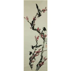 Watercolour on Paper Scroll Xiao Lang 1917-2010