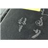 Image 2 : Chinese Ink Stone w/ Wooden Box Artist Signed Inla