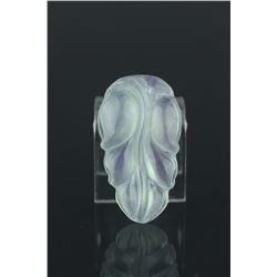 Chinese Icy Green Jadeite Leaf Pendant