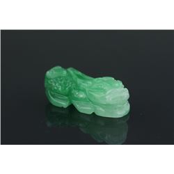 Chinese Green Jadeite Animal Pendant