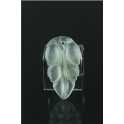 Chinese Icy Green Jadeite leaf Pendant