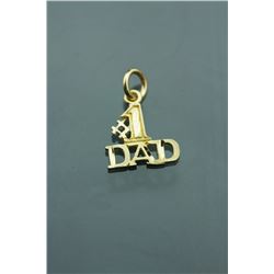 10K Yellow Gold "#1 Dad" Pendant