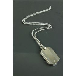 Titanium Diamond Dog Tag Necklace CRV $429