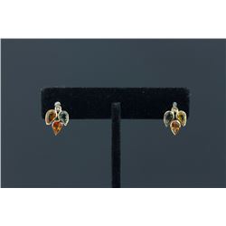 14K Gold Sapphire & Diamond Earrings CRV $2329