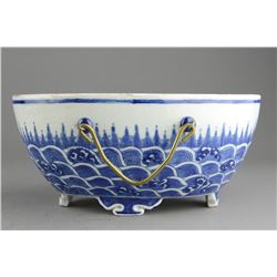 Blue & White Porcelain Food Bowl Yongzheng