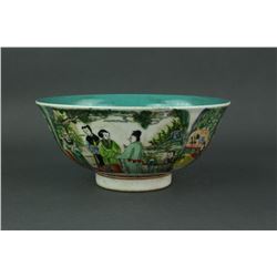 Chinese Famille Verte Porcelain Bowl Yongzheng MK