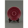 Image 2 : Pair of 18th C. Copper Red Porcelain Cup Stands