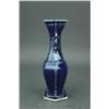 Image 2 : 17/18th Century Blue Ground Hexagon Porcelain Vase