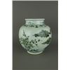 Image 1 : 17th/18th C. BW Painted Pine Prunus Bamboo Jar