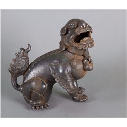 Chinese Qing or Ming Bronze Fu Dog