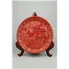 Image 1 : Chinese Red Lacquer Plate Kangxi Mk