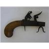 Image 1 : A FLINTLOCK TINDERBOX, c.1800, slab sided steel box frame with candle holder and u shaped stand t...
