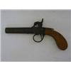 Image 1 : A PERCUSSION MUFF PISTOL, c.1860, the side plates with floral engraving, turn off barrel, bag sha...