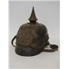 Image 1 : AN IMPERIAL GERMAN LEATHER PICKLEHALBE, brass state badge, spike and mounts, state cockades leath...