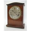 Image 1 : AN EDWARDIAN MAHOGANY BRACKET CLOCK, carved pediment, 15cm silvered Roman dial, movement signed '...