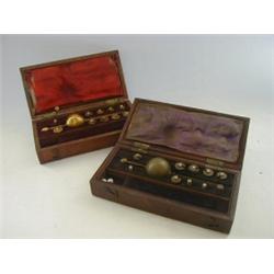 TWO CASED SIKES HYDROMETERS, (2)  £30-40...