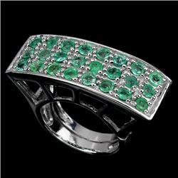 Natural Green Emerald Ring