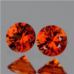 Natural Orange Sapphire Pair 4.20 mm - VVS