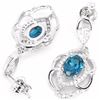 Image 2 : Natural London Blue Topaz Earrings