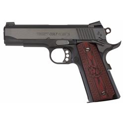 Colt Mfg O4840XE Commander Lightweight SAO 45 ACP 4.3" 8+1 Blk Cherry G-10 Grip Black