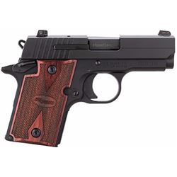 Sig Sauer 9389RGAMBI P938 Ambidextrous Single 9mm 3" 6+1 NS Rosewood Grip Black