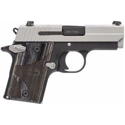 Sig Sauer 9389BGAMBI P938 Ambidextrous Single 9mm 3" 6+1 NS Blackwood Grip 2Tone