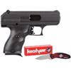 Image 1 : Hi-Point 916HCKNIFE 9mm Compact Double Luger 3.5" 8+1 Black Polymer Grip Black with Hard Case and Kn