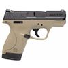 Image 1 : Smith & Wesson 10303 M& P Shield Double 9mm Luger 3.1" 7+1/8+1 3Dot Flat Dark Earth Polymer Grip/Fra