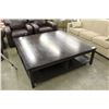 Image 2 : DARK WOOD 6' X 6' COFFEE TABLE