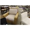 Image 2 : PAIR OF RATTAN AND FABRIC PATIO ARM CHAIRS