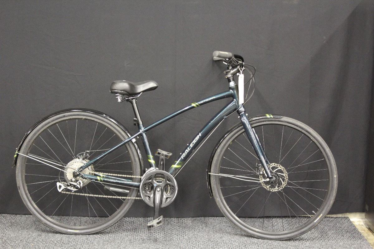 Green Raleigh Bike DARK GREEN RALEIGH DETOUR 24 SPEED CRUISER BIKE WITH DISK BRAKES - Able ...