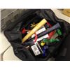 Image 2 : THREE BAGS OF MISC. HAND TOOLS, SAFETY EQUIPMENT, HARNESSES, ELECTRIC TOOLS INC. DRILL AND MORE