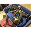 Image 2 : LARGE LOT OF HAND TOOLS, SAFETY EQUIPMENT, INC. ELECTRIC DRILLS, HARNESSES AND MORE