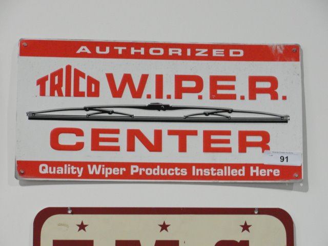 Vintage Trico wiper sign