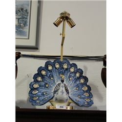 Peacock figural lamp