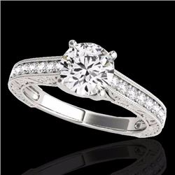 Genuine 1.32 CTW Certified G-I Genuine Diamond Solitaire Bridal Ring Gold - 34943-REF#102Z5Y