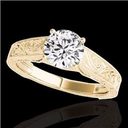 Genuine 1.50 CTW Certified G-I Genuine Diamond Solitaire Bridal Ring Gold - 35193-REF#300Z3Y