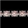 Image 1 : Genuine 23 CTW Morganite Eternity Designer Inspired Tennis Bracelet 14K Gold - 23391-REF#188F2M