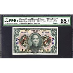 Central Bank of China - 1923 Issue  Swatow  Branch Specimen.