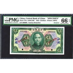 Central Bank of China - 1923 Issue  Swatow  Branch Specimen.